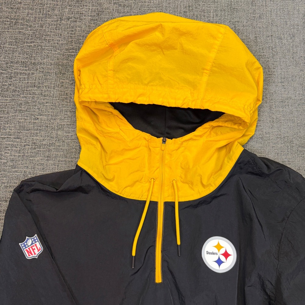 Nike Pittsburgh Steelers On-Field Quarter Zip Windbreaker Mens XXL Black NFL - Picture 4 of 12